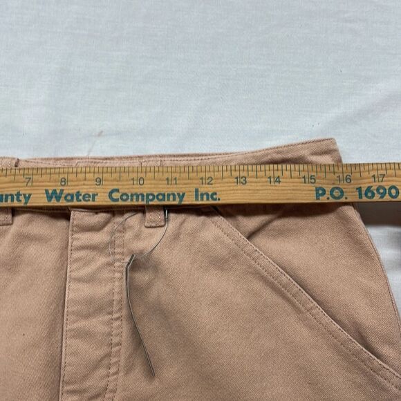 NWT ASOS 100% Cotton Carpenter Tan Beige Jeans Boho Vintage Look Size32 - Picture 8 of 10